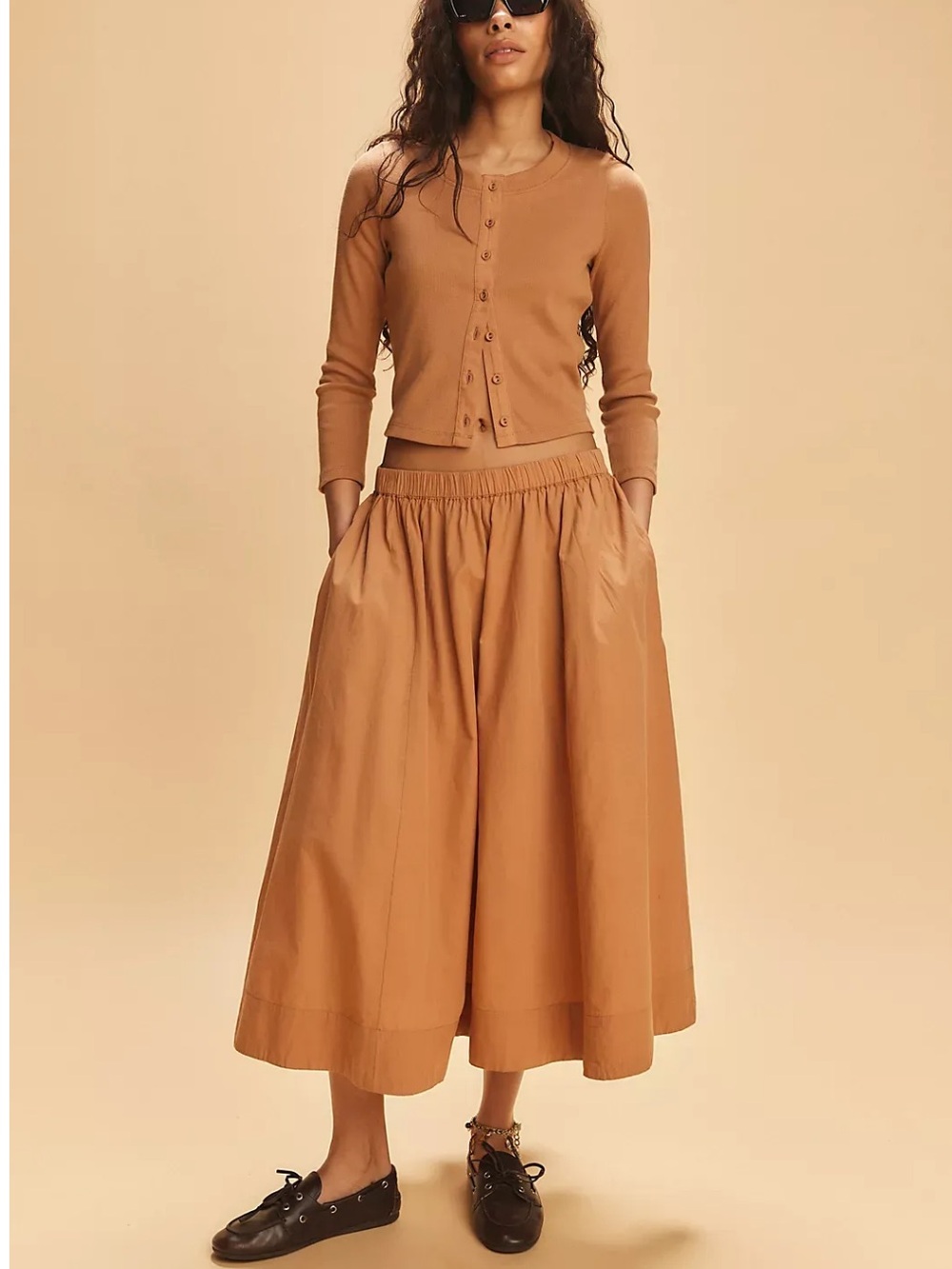 Free People Perfect Tones Set Color Tan/ Brown Size Small